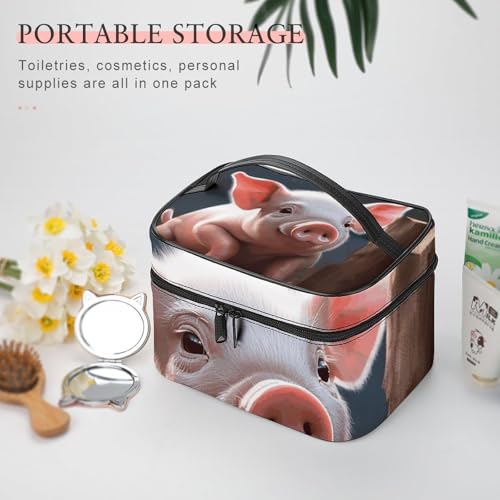 Neceser de maquillaje con compartimentos de cerdito, bolsa de aseo grande e impermeable 5