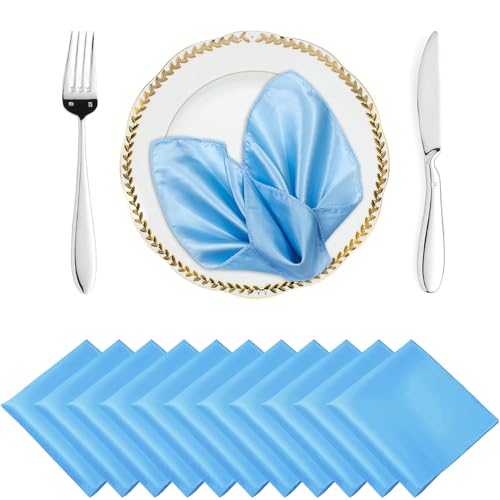 Pack de 50 Servilletas de Satén 12” x 12” Baby Blue miniatura 1