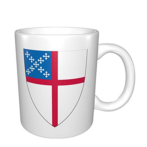 Shield of the US Episcopal Church Mugs Funny Coffee Mug Ceramic Novelty Gift Hand Painted Cafe Cups