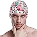 susiyo Pink Strawberry Cute Fruits Mens Swim Caps Polyester Swimming Hat for Adult and Youth
