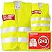 Produktbild PURAHELP Warnwesten Auto 4er Set - 2X Erwachsene + 2X Kind - Europaweit gültig nach EN ISO 20471 - Reflektierende Warnweste Auto - Sicherheitsweste Auto Warnweste Gelb - Warnschutzweste