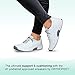 Orthofeet Women's Orthopedic White Knit Coral Sneakers, Size 7.5