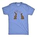 Mens My Butt Hurts T Shirt Funny Easter Egg Chocolate Bunny Sarcastic Gift Tee Funny T Shirts Easter Apparel for Men Cool Sarcastic Short Sleeve Novelty Light Blue S
