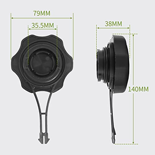 Kipa Gas Fuel Tank Cap 594061 For Briggs & Stratton 675Exi 725Exi Engine Lawn Mower With Tether Fuel Tank Cover Pack-2 #TOP2