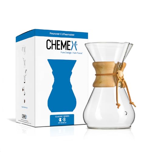 Chemex pour-over glass coffeemaker
