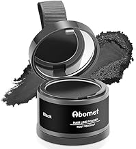 Natural hairline powder, Helps Cover Black Roots & Bald Spots Instantly, Highly Pigmented, Fuller and Denser, Long-Lasting & Matte Finish, Super-Fine Powder hair colour Black