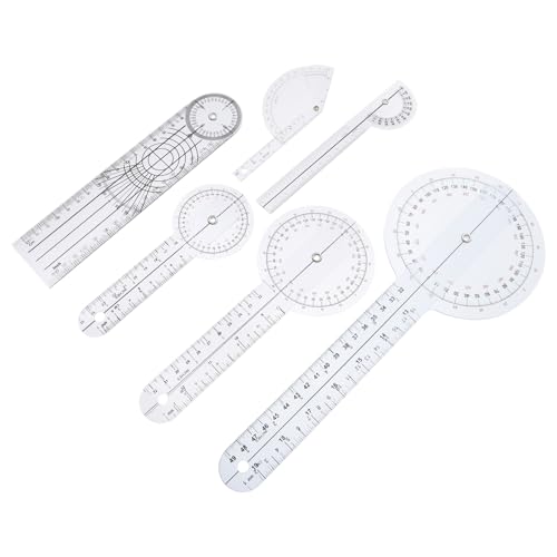 LIFKICH 6個転ゴニオメーター 医用角定規 点式プラスチック製 軟部織測定に 医療現場および自宅 に対応