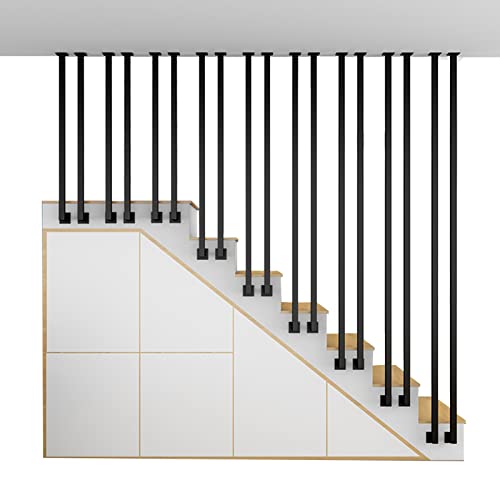Rampe d'escalier noire design carré pour sécuriser les marches du grenier - 2