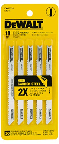 DEWALT DW3710H 4-Inch 10 TPI Fine Smooth HCS U-Shank Woodcutting Jig Saw Blade (5-Pack) - image 2