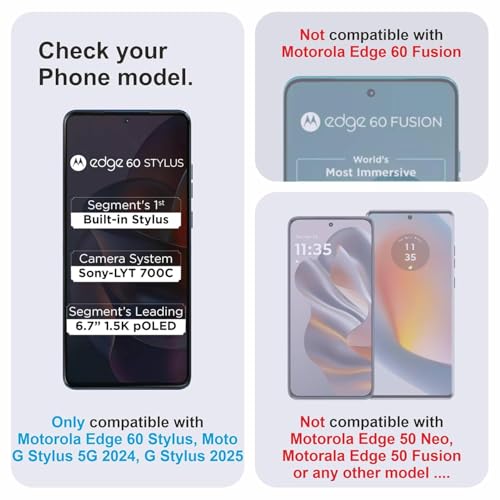 Image of HD Tempered Glass Screen Protector Compatible for Moto Edge 60 Stylus 5G with Edge to Edge coverage and Easy Installation kit