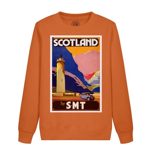 Sweatshirt enfant Ecosse cadeau original au style poster vintage voyage