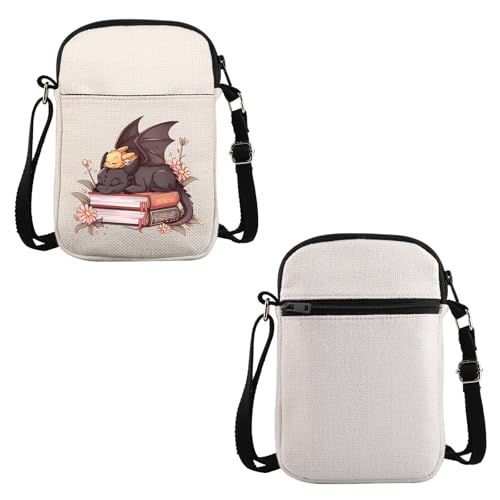 VAMSII Fantasy Reader Gift Gift Book Dragon Crossbody Bag Book Fandom Travel Bookish Merch
