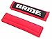 X2 JDM BRIDE Red with Black Embroidery Seat Belt Cover Shoulder Pads New Pairs
