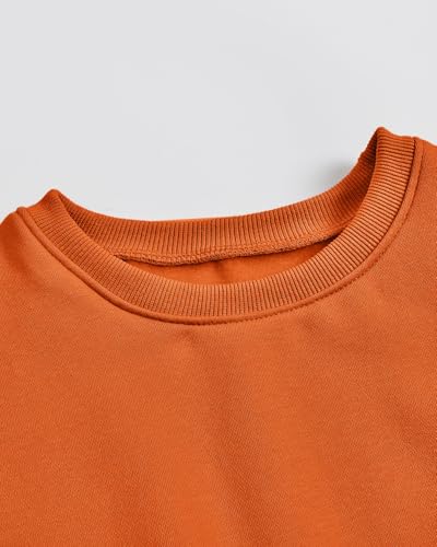 Girls Crew Neck Long Sleeve Cropped Sweatshirts Cute Loose Fit Pullover Tops3