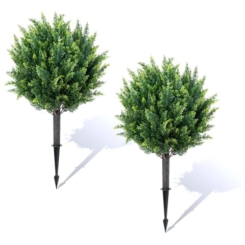 COOLCAA 27.6" Artificial Cypress Plants Cover