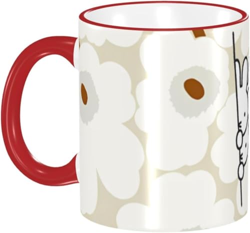マグカップ コーヒーマグ 330ml 人気 ミッフィー マグ コーヒーカップ 陶器 セラミック mug カップ 大容量 耐熱 耐冷 電子レンジ対応 コップ 誕生日 母の日 父の日 友人 プレゼント MGZ2963 赤
