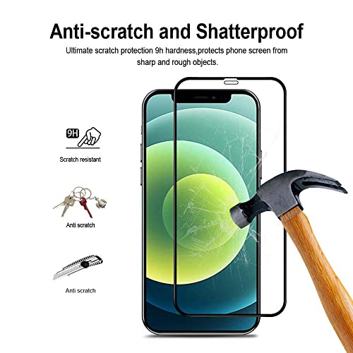 Image of STP FEEL [2 Pack Military Grade Premium Tempered Glass For iPhone 12 Mini (5.4 Inch) Edge to Edge Super Tough 9H Hardness Screen Protector Guard with Easy Installation Kit
