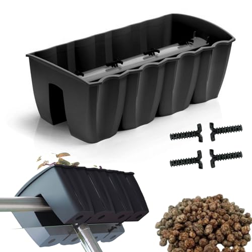 Blumenkasten 20x28x58 cm | Balkonkasten mit Bewässerungssystem und Gummikappen für Wasserablauf | Übertopf für Balkon oder Garten | Pflanzentopf schützt Wurzeln und verhindert Staunässe | Anthrazit