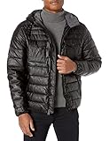 Levi's Men's 2-Pocket Stretch Quilted Puffer, Black Faux Leather, Large