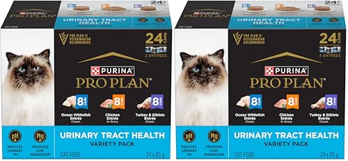Purina Pro Plan Urinary Cat Food Wet Variety Pack Urinary Tract Health Ocean Whitefish,Chicken,Turkey and Giblets - 3 oz. Cans,(Pack of 48) - image 1