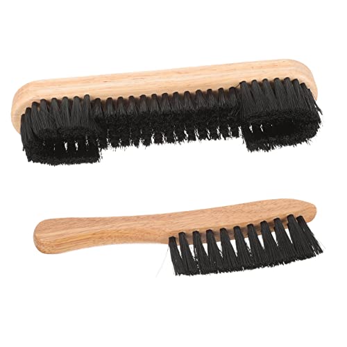 BESPORTBLE 2Pcs Pool Table Cleaning Brush Set Billiards Table Dust Brush & Rail Brush for Efficient Maintenance Pool Table Accessories + Corner Brush