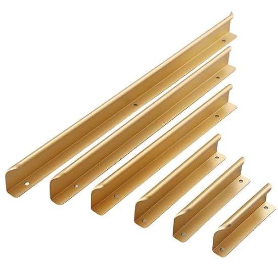 10 Maniglie Per Mobili Invisibili Nere - 150mm Per Cucina, Armadi E Cassetti, In Alluminio