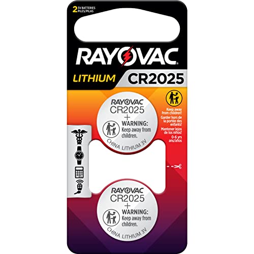 Pilas de Litio CR2025 Rayovac, 3V, Pack 2 Unidades