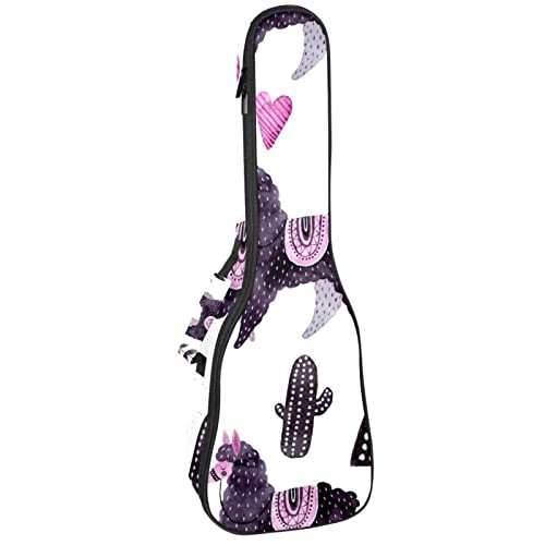 Sac à dos ukulélé étanche et rembourré motif alpaga pour concerts