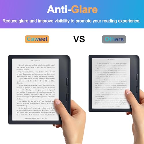 Image of Caweet Screen Protector for Kobo Libra Colour 7 Inches 2024 /Kobo Libra 2 E-Reader 7 inch 2021, Anti-Glare Premium PET Full-Coverage Matte Protective Film, 3 Pack