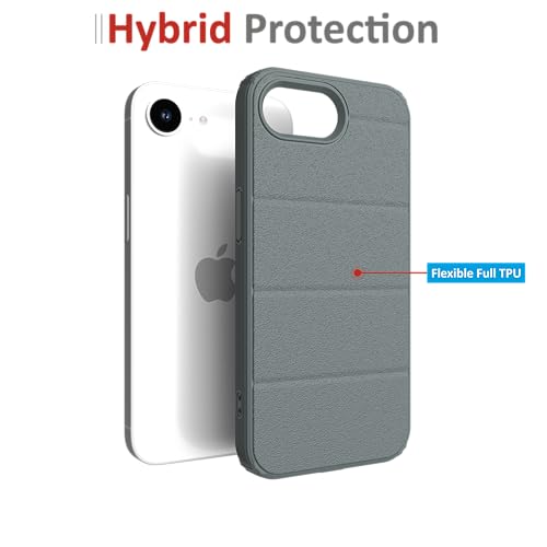 Image of for iPhone Case 16e, [Military Grade Drop Protection] Shockproof Slim Hybrid Phone Case for iPhone 16e - Grey
