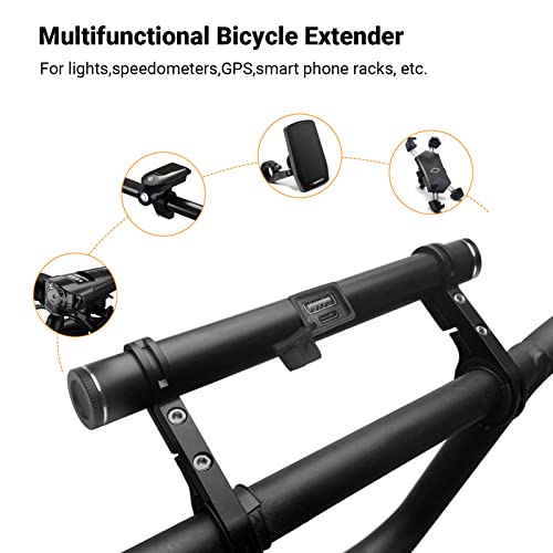 Himiway USB Rechargeable Bike Handlebar Extender,7.87in Bicycle Handlebar Extension and a Built-in 4000mAh Bike Phone Charger, for Holding Bicycle Speedometer,Phone Mount Holder - Thumbnail 6