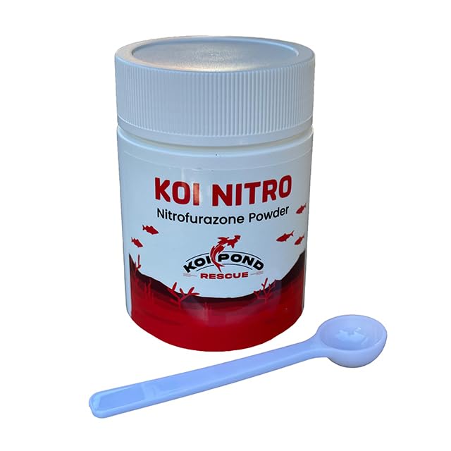 Image of KOI Nitro (10 Grams) Nitrofurazone Powder, Effective Fish Treatment for Bacterial Infections in Koi and Ornamental Fish