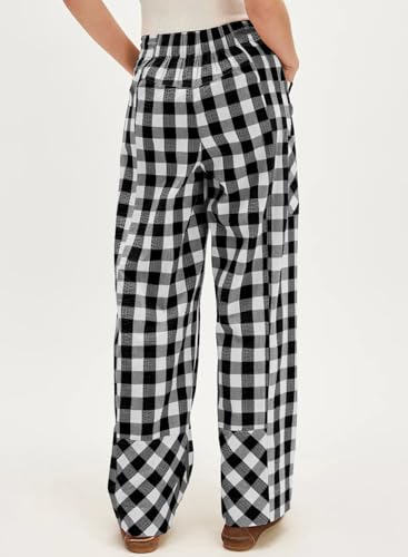 Image of Acelitt Women Checkered Pants with Pockets, S-XXL