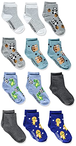 Cherokee Baby Boys Cherokee And Toddler 12 Pack Shorty Casual Sock, Assorted Animal Stripe, 2-4T Us #TOP13