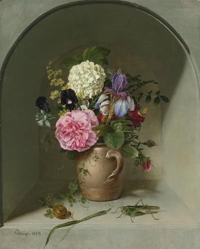 Lienzo clásico Fiori in una brocca di argilla de 60x90cm, el regalo artístico ideal