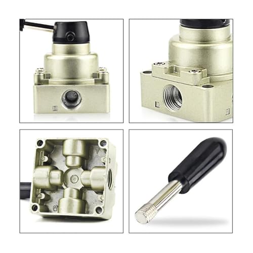 Vanne rotative pneumatique HV-04 compacte 3 positions avec levier d'indexation - 5