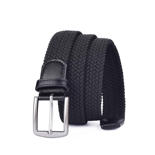 Image of 2pcs Men's Stretch Woven 1.3 inch Wide Elastic Braided Belts
