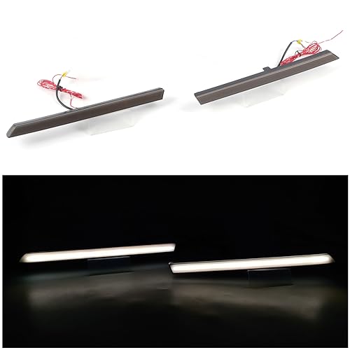 ITrims Car Accessories for Toyota 4Runner 2020 2021 2022 2023 2024 Front Bumper Light Replacement Bumper Grille LED Lamp Daytime Running Light ABS 2PCS (Yellow+White)