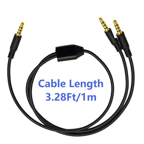 Cable divisor de audio 3.5mm TRRS macho a 2 macho 1M miniatura 5
