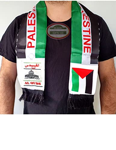 Wholesale Palestine Flag آل القدس Al Quds Jerusalem Arab KEFFIYEH Men's Scarf AL-AQSA FREE GAZA Muslim gift-Islamic Gifts1232