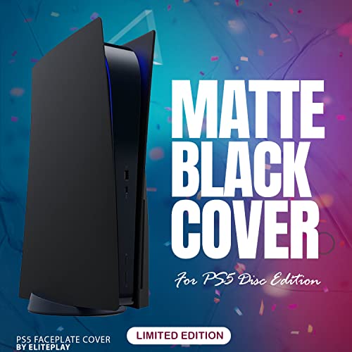 Coque PS5 noire mate pour console PlayStation 5 Edition Disque de remplacement