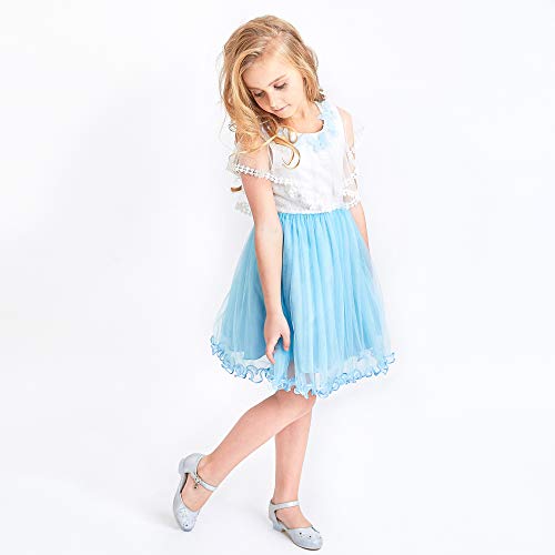 Sunny Fashion Girls Dress Cape Cloak Dress Purple Wedding Size 5-124