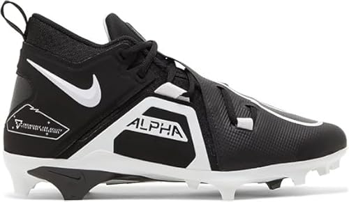 Nike Alpha Menace Pro 3 - Tacchetti da calcio da uomo, Nero/Nero/Bianco, 44.5 EU