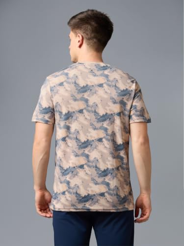 Image of TECHNOSPORT Men's Slim Fit Half Sleeve Crew Neck T-Shirt, TECHNOCOOL+ Quick Dry Moisture Wicking Stretchable Sports Gym and Casual Wear