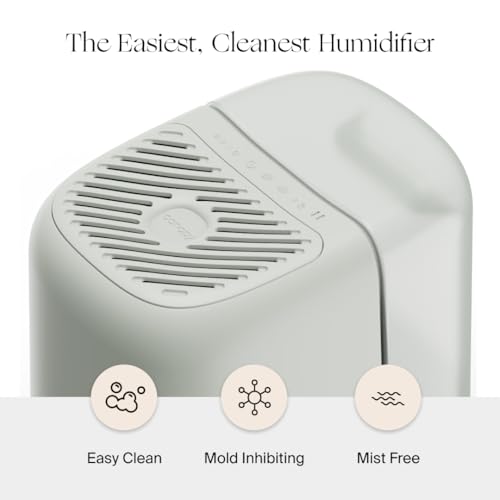 Canopy Bedside Humidifier 2.0, Moonstruck, 36 HR Run Time, 2.5L Capacity - Reading Light & White Noise - Alleviate Symptoms of Allergies, Cold, Dry Skin - Humidifier, Filter, Power Cord & Adapter