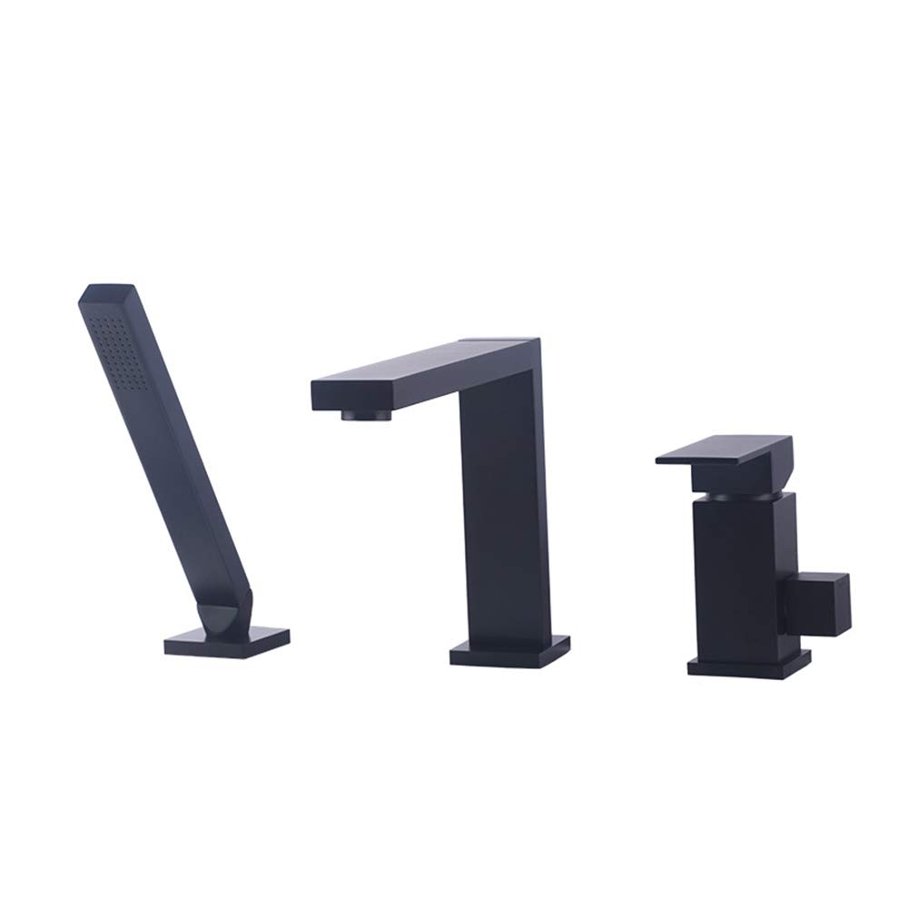 Robinet de lavabo et baignoire noir mat 3 trous pour moderniser une robinetterie obsolète