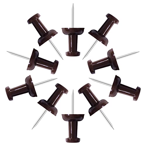 VAPKER Punaises 120 pcs couleur chocolat, tête plastique pointe acier, format grand