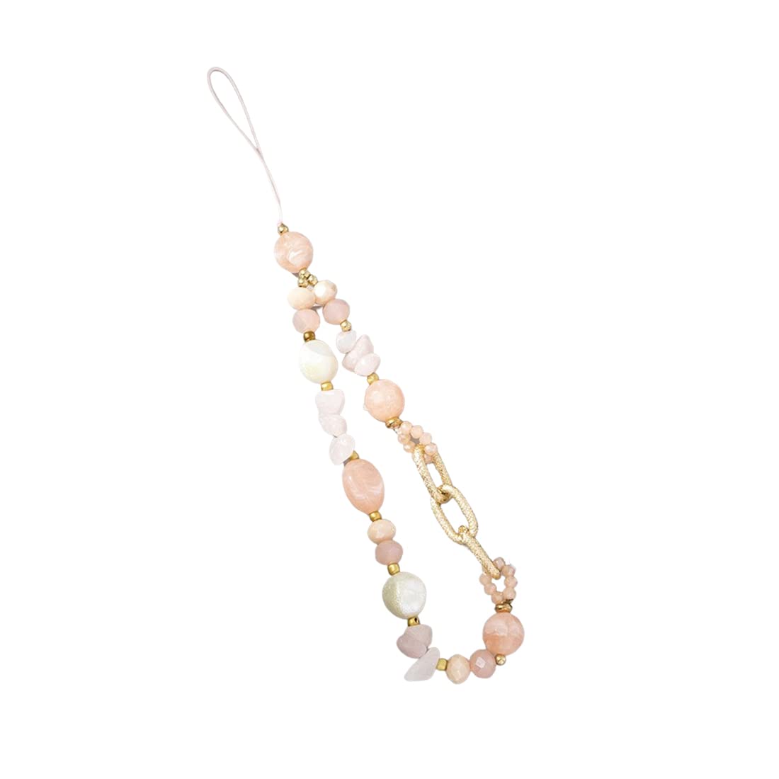 ZYEKIU 4 Pièces Bracelets Chaîne Téléphone Perles - Porte Clés Bijoux Téléphone