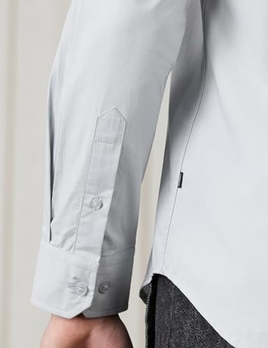 Image of Amazon Brand - Symbol Men's Solid Slim Fit Cotton Casual Shirt | Plain | Full Sleeve | Summer (Available in Plus Sizes)