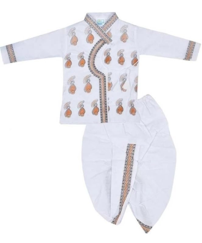 Baby Boys Cotton Dhoti Kurta Set Traditional Ethenic Wear Cotton Full Sleeve Dohti Kurta Set For Kids - Review, Price and Buying Guide